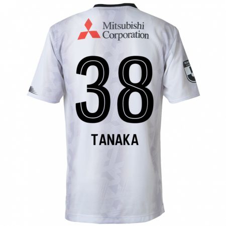 Kandiny Gyermek Kio Tanaka #38 Fehér Fekete Idegenbeli Jersey 2024/25 Mez Póló Ing