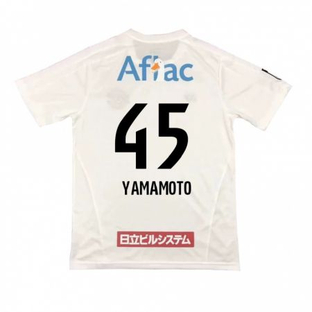 Kandiny Gyermek Ota Yamamoto #45 Fehér Fekete Idegenbeli Jersey 2024/25 Mez Póló Ing