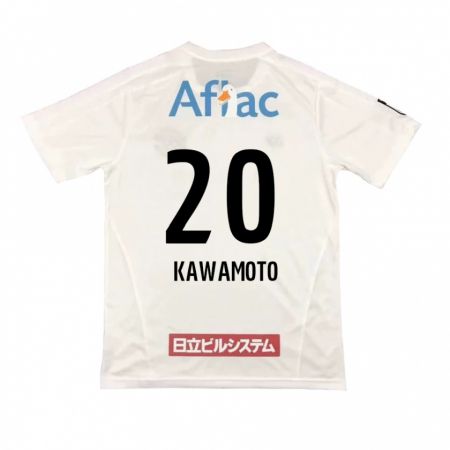 Kandiny Gyermek Daizen Kawamoto #20 Fehér Fekete Idegenbeli Jersey 2024/25 Mez Póló Ing