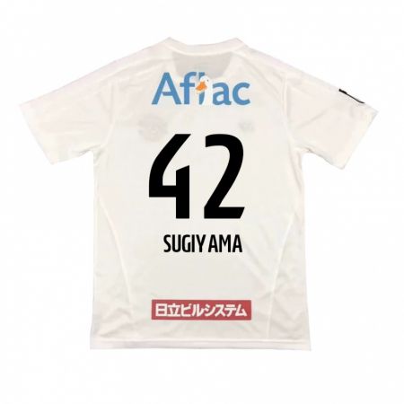 Kandiny Gyermek Shunnosuke Sugiyama #42 Fehér Fekete Idegenbeli Jersey 2024/25 Mez Póló Ing