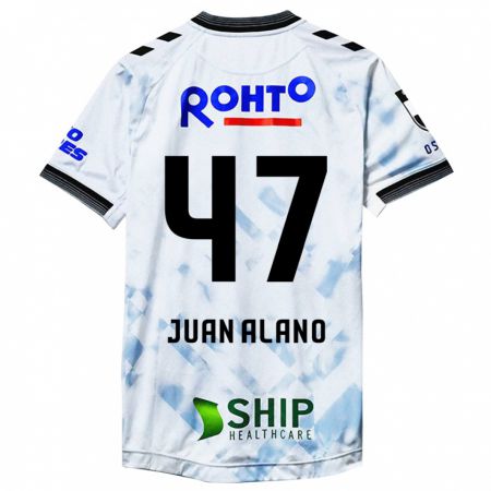 Kandiny Gyermek Juan Alano #47 Fehér Fekete Idegenbeli Jersey 2024/25 Mez Póló Ing