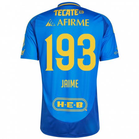 Kandiny Gyermek Kenneth Jaime #193 Kék Sárga Idegenbeli Jersey 2024/25 Mez Póló Ing