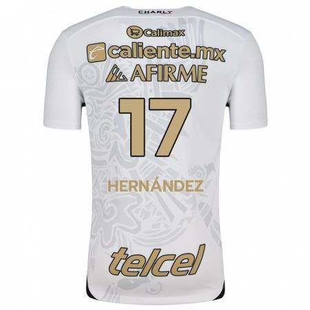 Kandiny Gyermek Rubén Hernández #17 Fehér Fekete Idegenbeli Jersey 2024/25 Mez Póló Ing