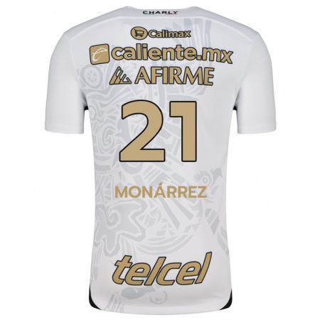 Kandiny Gyermek Fernando Monárrez #21 Fehér Fekete Idegenbeli Jersey 2024/25 Mez Póló Ing