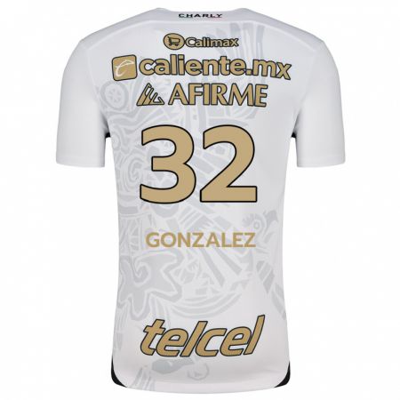 Kandiny Gyermek Carlos González #32 Fehér Fekete Idegenbeli Jersey 2024/25 Mez Póló Ing