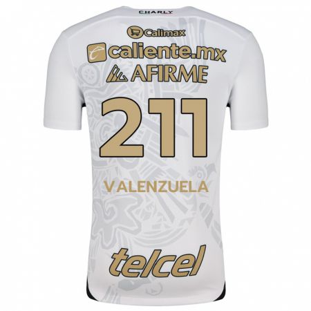 Kandiny Gyermek Aldieri Valenzuela #211 Fehér Fekete Idegenbeli Jersey 2024/25 Mez Póló Ing