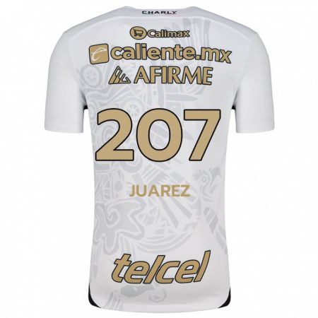 Kandiny Gyermek José Juárez #207 Fehér Fekete Idegenbeli Jersey 2024/25 Mez Póló Ing