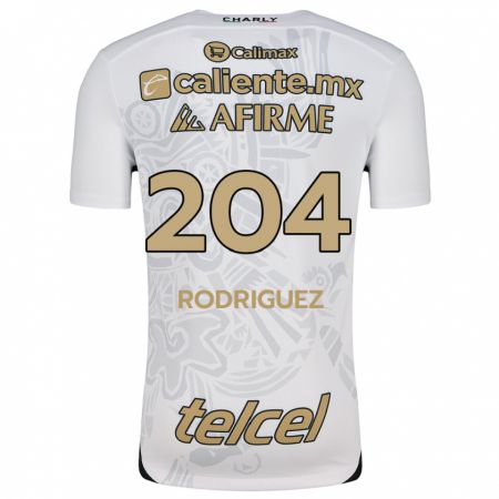 Kandiny Gyermek Jesús Rodríguez #204 Fehér Fekete Idegenbeli Jersey 2024/25 Mez Póló Ing