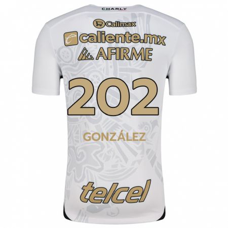 Kandiny Gyermek Joban González #202 Fehér Fekete Idegenbeli Jersey 2024/25 Mez Póló Ing