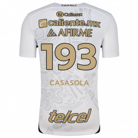 Kandiny Gyermek Axel Casasola #193 Fehér Fekete Idegenbeli Jersey 2024/25 Mez Póló Ing