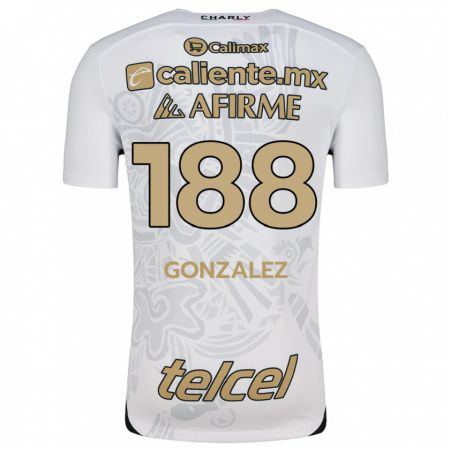 Kandiny Gyermek Jorge González #188 Fehér Fekete Idegenbeli Jersey 2024/25 Mez Póló Ing