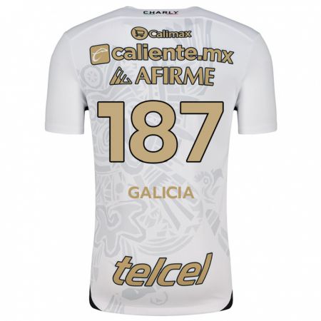 Kandiny Gyermek Carlos Galicia #187 Fehér Fekete Idegenbeli Jersey 2024/25 Mez Póló Ing