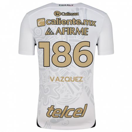 Kandiny Gyermek Octavio Vázquez #186 Fehér Fekete Idegenbeli Jersey 2024/25 Mez Póló Ing