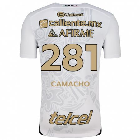 Kandiny Gyermek Javier Camacho #281 Fehér Fekete Idegenbeli Jersey 2024/25 Mez Póló Ing