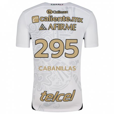 Kandiny Gyermek Osvaldo Cabanillas #295 Fehér Fekete Idegenbeli Jersey 2024/25 Mez Póló Ing