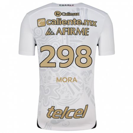 Kandiny Gyermek Gilberto Mora #298 Fehér Fekete Idegenbeli Jersey 2024/25 Mez Póló Ing