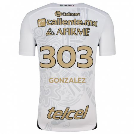 Kandiny Gyermek Osmar González #303 Fehér Fekete Idegenbeli Jersey 2024/25 Mez Póló Ing