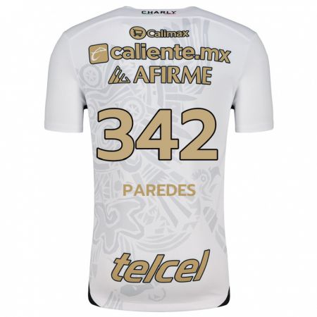 Kandiny Gyermek Santiago Paredes #342 Fehér Fekete Idegenbeli Jersey 2024/25 Mez Póló Ing