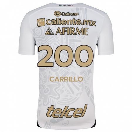 Kandiny Gyermek Manuel Carrillo #200 Fehér Fekete Idegenbeli Jersey 2024/25 Mez Póló Ing