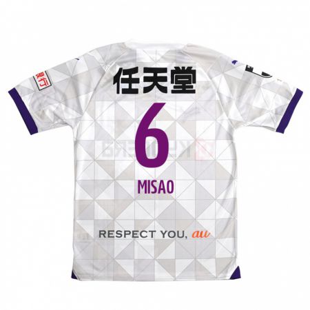 Kandiny Gyermek Yuto Misao #6 Fehér Lila Idegenbeli Jersey 2024/25 Mez Póló Ing