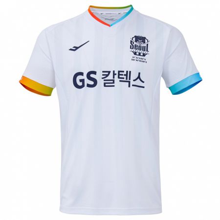 Kandiny Gyermek Hyeon-Deok Kim #20 Fehér Kék Idegenbeli Jersey 2024/25 Mez Póló Ing