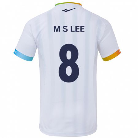 Kandiny Gyermek Seung-Mo Lee #8 Fehér Kék Idegenbeli Jersey 2024/25 Mez Póló Ing