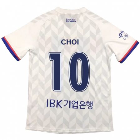 Kandiny Gyermek San Choi #10 Fehér Kék Idegenbeli Jersey 2024/25 Mez Póló Ing