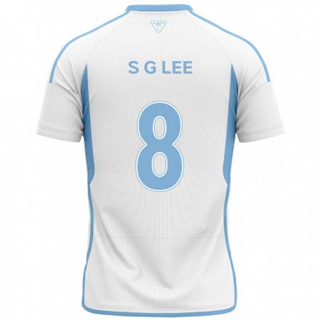 Kandiny Gyermek Gyu-Sung Lee #8 Fehér Kék Idegenbeli Jersey 2024/25 Mez Póló Ing