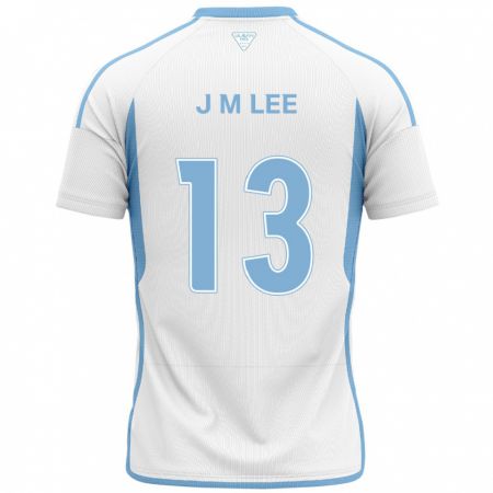 Kandiny Gyermek Myung-Jae Lee #13 Fehér Kék Idegenbeli Jersey 2024/25 Mez Póló Ing