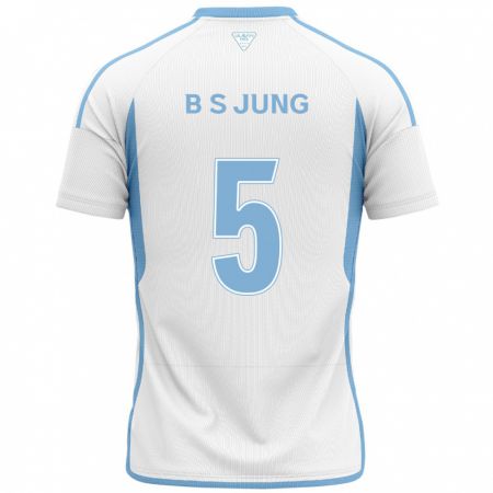 Kandiny Gyermek Seong-Bin Jung #5 Fehér Kék Idegenbeli Jersey 2024/25 Mez Póló Ing