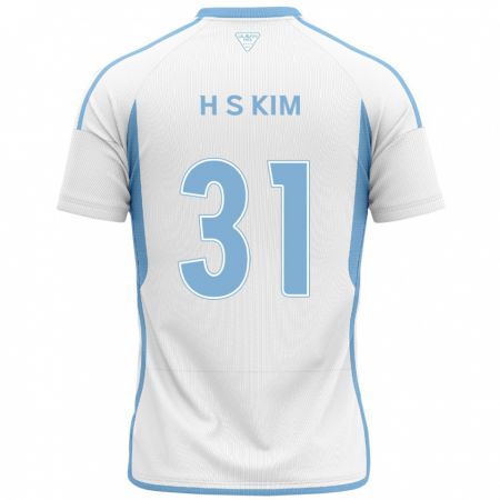 Kandiny Gyermek Se-Hyoung Kim #31 Fehér Kék Idegenbeli Jersey 2024/25 Mez Póló Ing