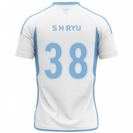 Kandiny Gyermek Hye-Sung Ryu #38 Fehér Kék Idegenbeli Jersey 2024/25 Mez Póló Ing