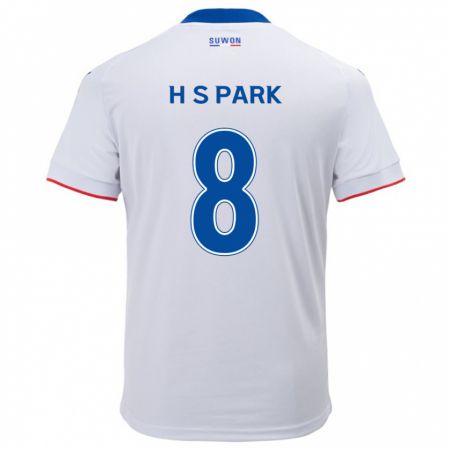 Kandiny Gyermek Sang-Hyeok Park #8 Fehér Kék Idegenbeli Jersey 2024/25 Mez Póló Ing