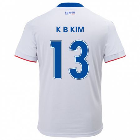 Kandiny Gyermek Bo-Kyung Kim #13 Fehér Kék Idegenbeli Jersey 2024/25 Mez Póló Ing