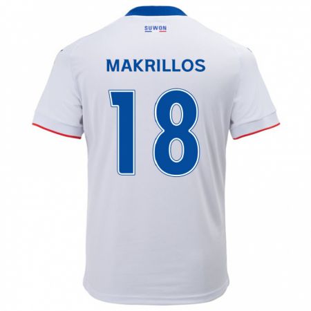 Kandiny Gyermek Peter Makrillos #18 Fehér Kék Idegenbeli Jersey 2024/25 Mez Póló Ing