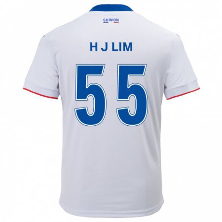 Kandiny Gyermek Ji-Hoon Lim #55 Fehér Kék Idegenbeli Jersey 2024/25 Mez Póló Ing