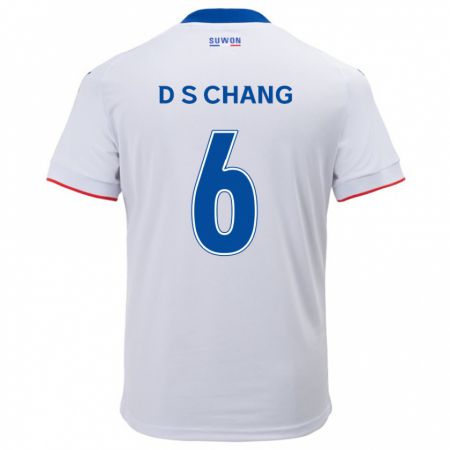 Kandiny Gyermek Se-Dong Chang #6 Fehér Kék Idegenbeli Jersey 2024/25 Mez Póló Ing