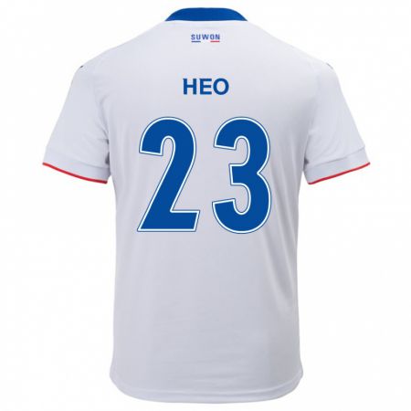 Kandiny Gyermek Hwan Heo #23 Fehér Kék Idegenbeli Jersey 2024/25 Mez Póló Ing