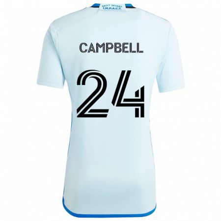 Kandiny Gyermek George Campbell #24 Jégkék Idegenbeli Jersey 2024/25 Mez Póló Ing