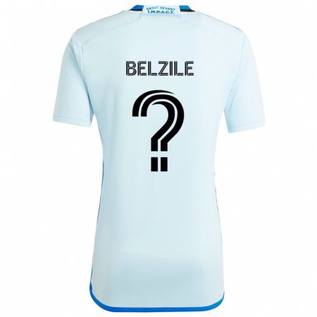 Kandiny Gyermek Jean-Christophe Belzile #0 Jégkék Idegenbeli Jersey 2024/25 Mez Póló Ing