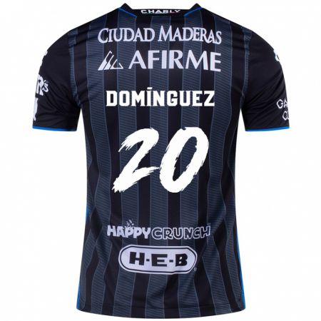 Kandiny Gyermek Misael Domínguez #20 Fehér Fekete Idegenbeli Jersey 2024/25 Mez Póló Ing