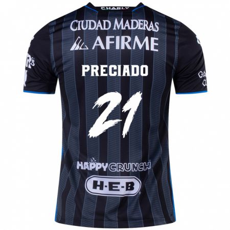 Kandiny Gyermek Ayrton Preciado #21 Fehér Fekete Idegenbeli Jersey 2024/25 Mez Póló Ing