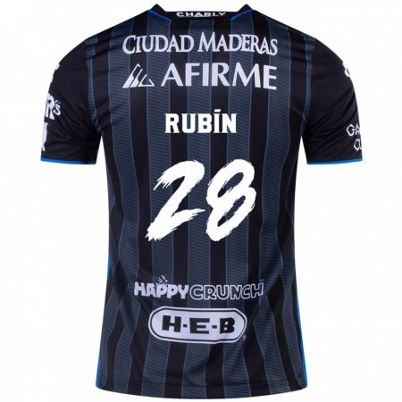 Kandiny Gyermek Rubio Rubín #28 Fehér Fekete Idegenbeli Jersey 2024/25 Mez Póló Ing