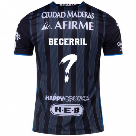 Kandiny Gyermek Abner Becerril #0 Fehér Fekete Idegenbeli Jersey 2024/25 Mez Póló Ing