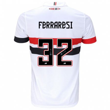 Kandiny Férfi Nahuel Ferraresi #32 Fehér Piros Fekete Hazai Jersey 2024/25 Mez Póló Ing