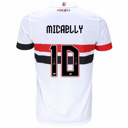 Kandiny Férfi Micaelly #10 Fehér Piros Fekete Hazai Jersey 2024/25 Mez Póló Ing