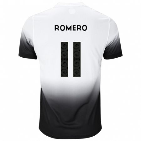 Kandiny Férfi Ángel Romero #11 Fehér Fekete Hazai Jersey 2024/25 Mez Póló Ing