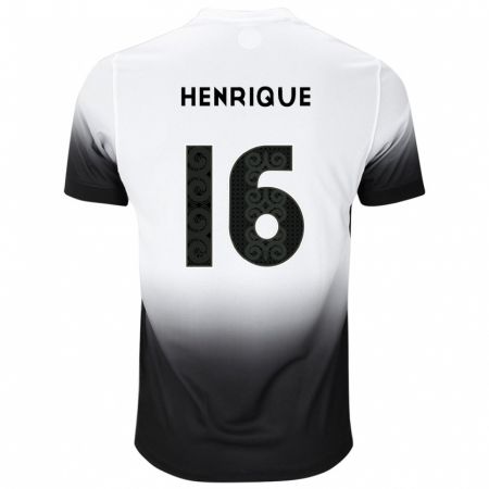 Kandiny Férfi Pedro Henrique #16 Fehér Fekete Hazai Jersey 2024/25 Mez Póló Ing