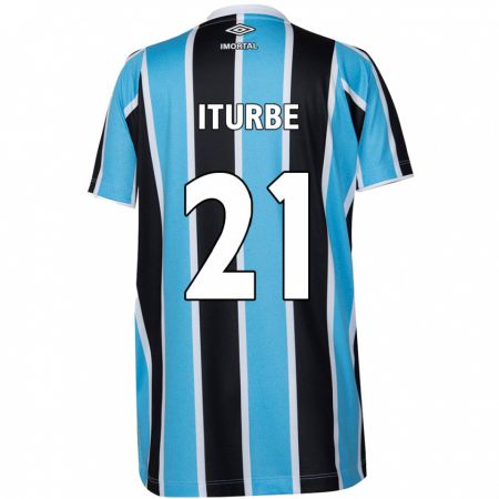 Kandiny Férfi Juan Iturbe #21 Kék Fekete Fehér Hazai Jersey 2024/25 Mez Póló Ing