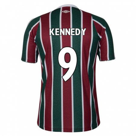 Kandiny Férfi John Kennedy #9 Zöld Barna Fehér Hazai Jersey 2024/25 Mez Póló Ing